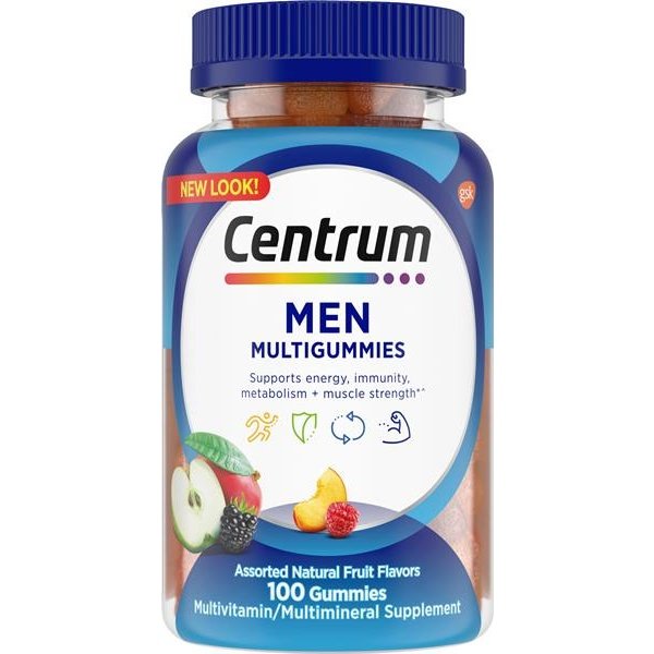 Centrum Men Multigummies, Assorted Natural Fruit Flavors