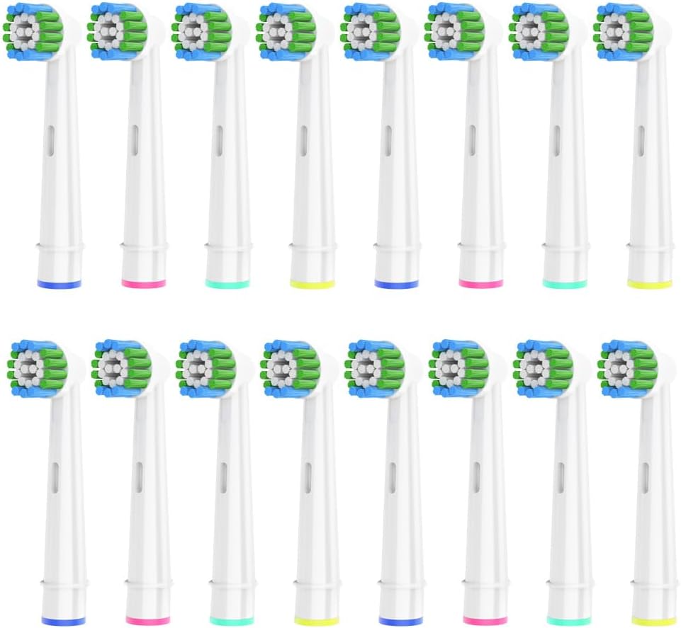 16 Count Precision Replacement Brush Heads Compatible with Braun Oral B Electric Toothbrush, Deep and Precise Cleaning.