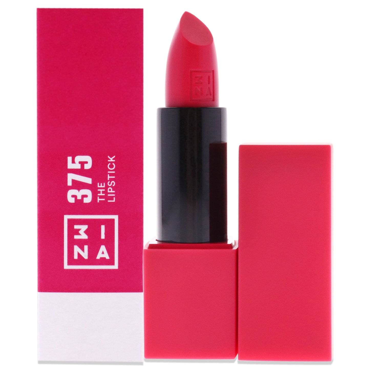The Lipstick - 375 Shiny Electric Pink by 3Ina for Women - 0.11 oz Lipstick
