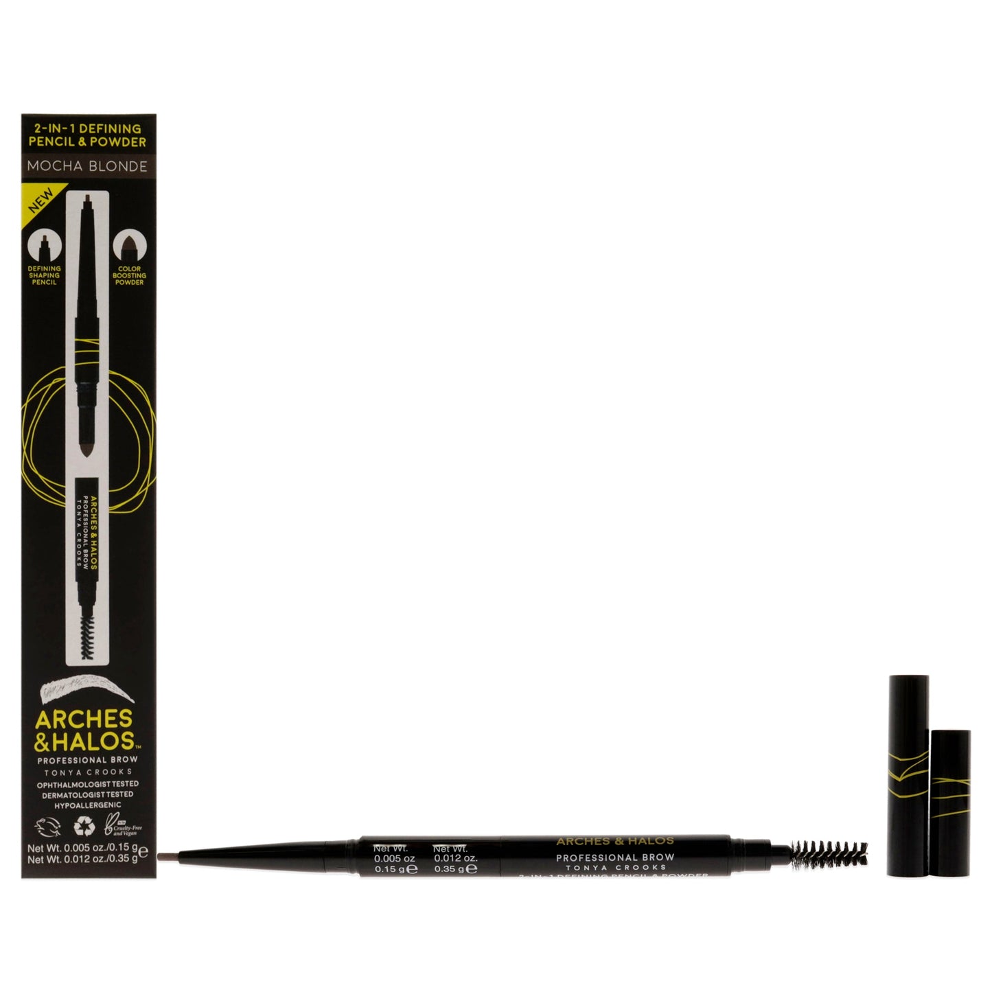 2-in-1 Defining Eyebrow Pencil and Powder - Mocha Blonde