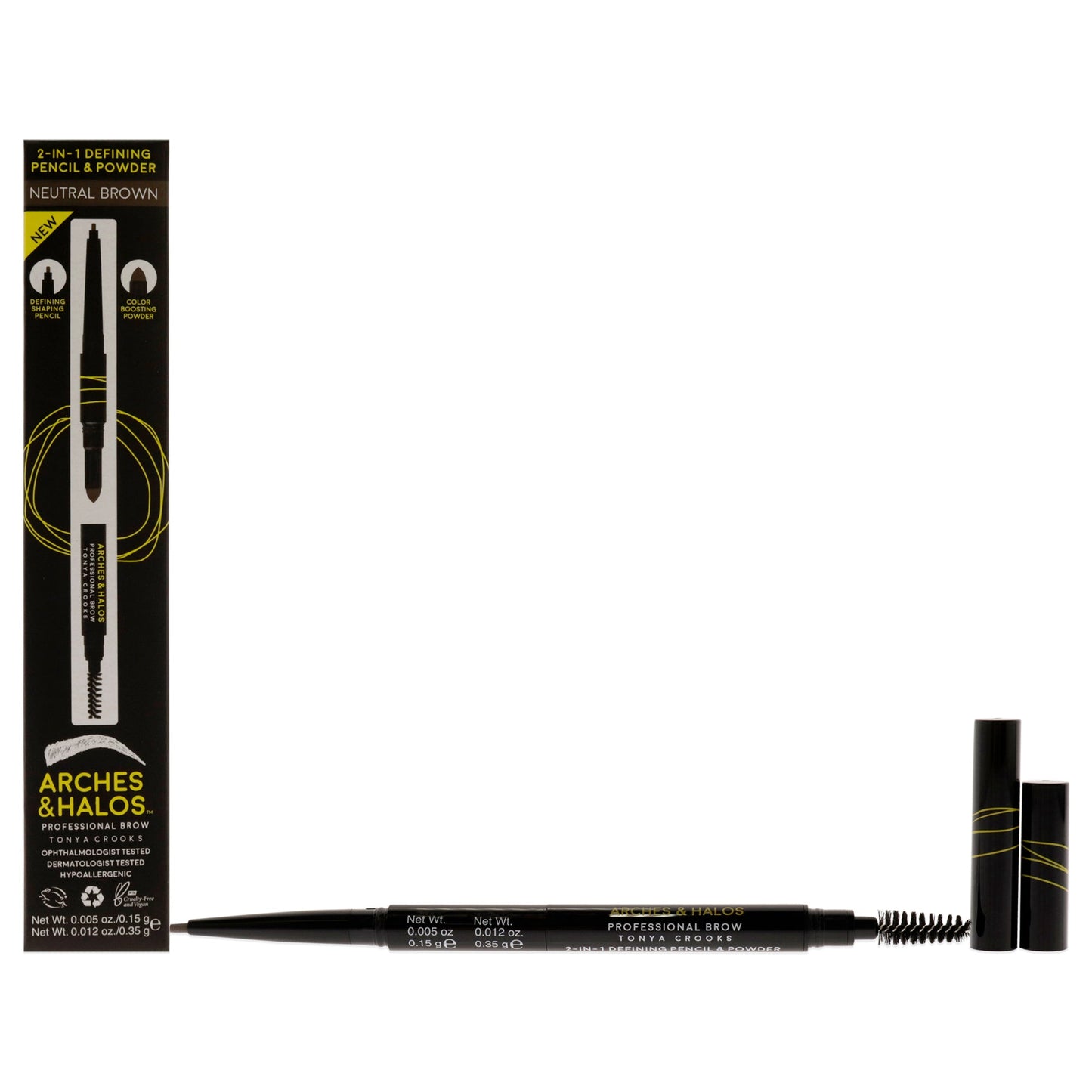 2-in-1 Defining Eyebrow Pencil and Powder - Neutral Brown