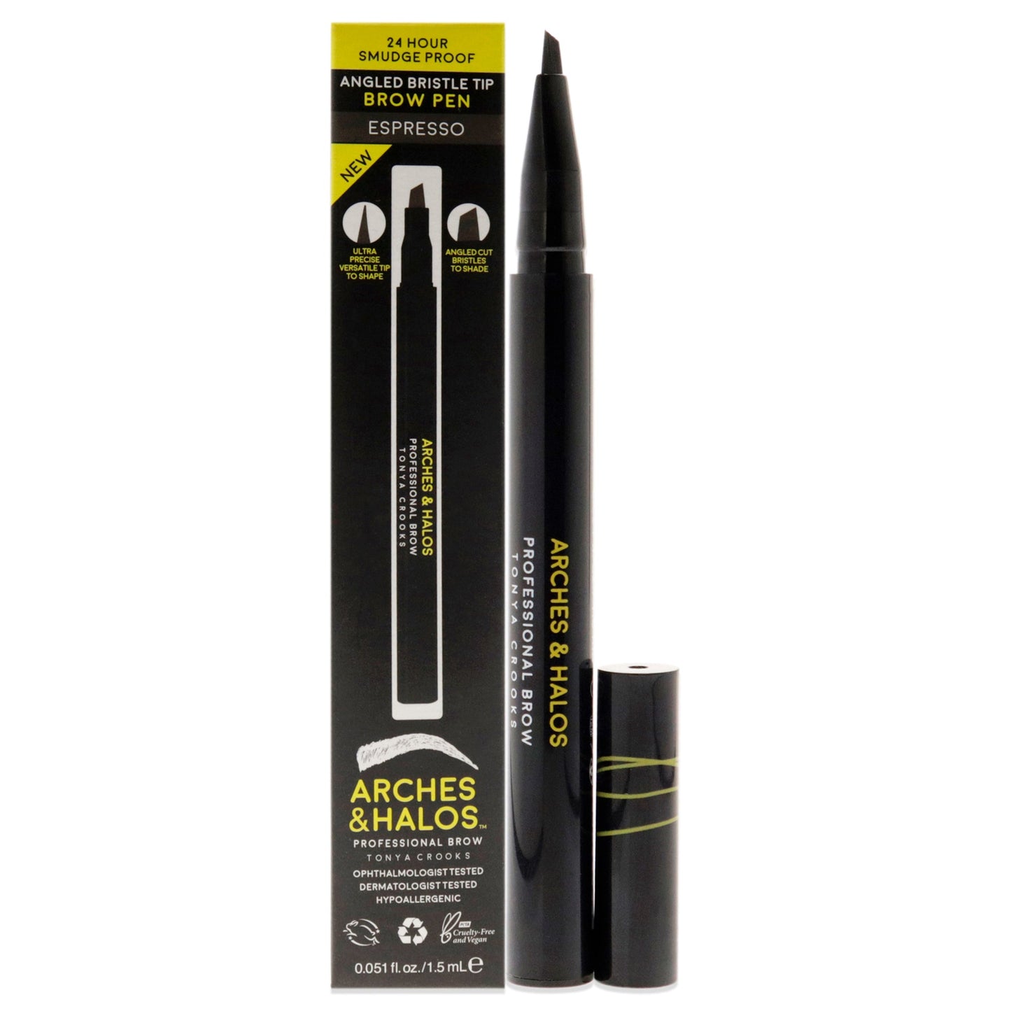 Angled Bristle Tip Waterproof Brow Pen - Espresso