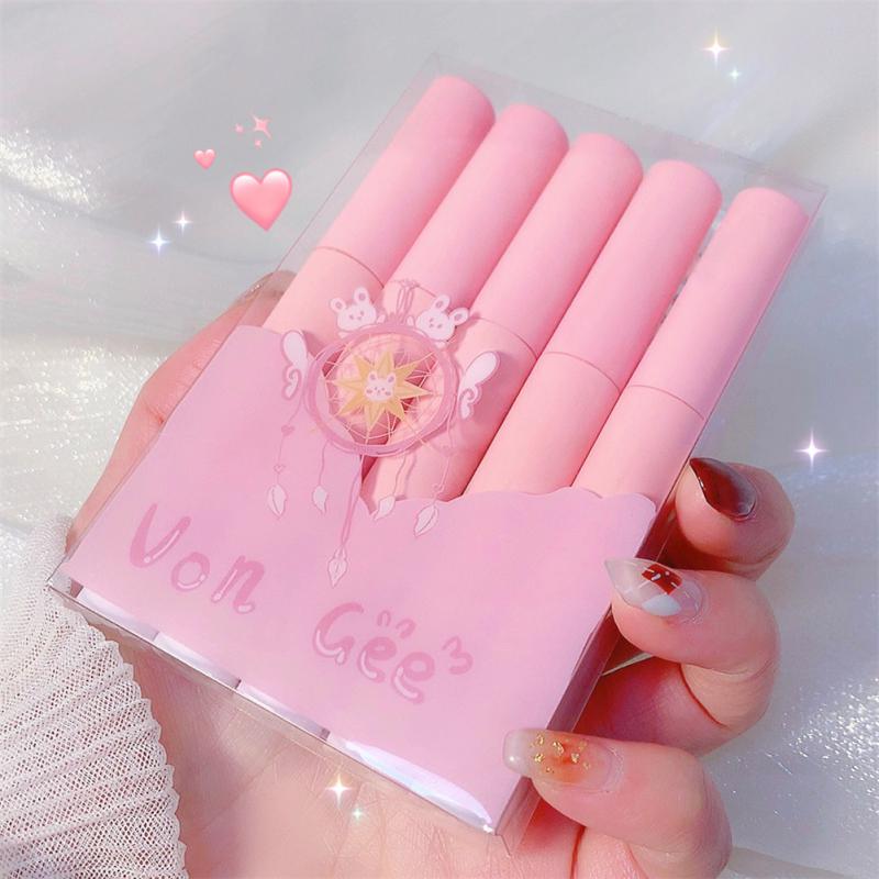 5pc Waterproof Velvet Matte Lipstick Set