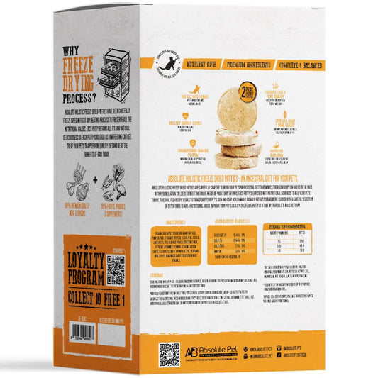 'BUNDLE DEAL': Absolute Holistic Patties Salmon & Tuna Grain-Free Freeze-Dried Cat Food 12.7oz