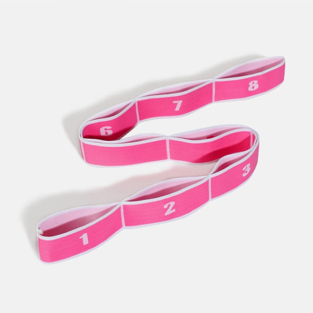Yoga Pull Strap Belt Polyester Latex Elastic Latin Dance Stretching Band Loop Yoga Pilates
