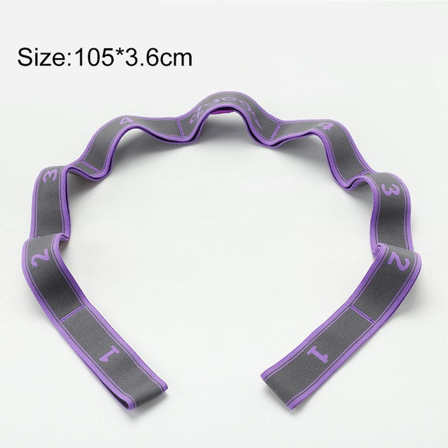 Yoga Pull Strap Belt Polyester Latex Elastic Latin Dance Stretching Band Loop Yoga Pilates