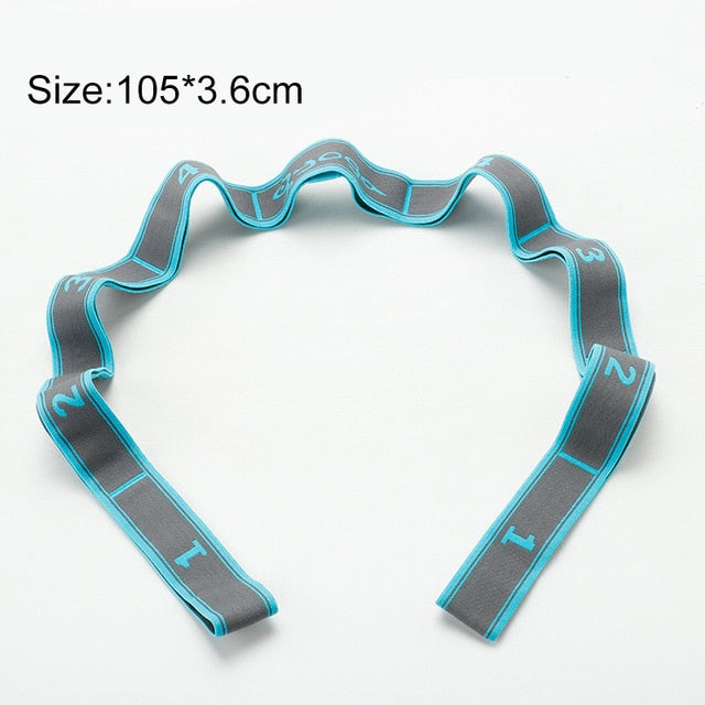 Yoga Pull Strap Belt Polyester Latex Elastic Latin Dance Stretching Band Loop Yoga Pilates