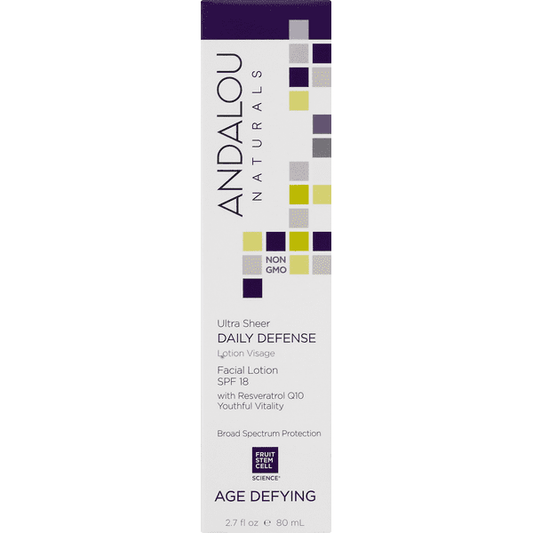 Andalou Naturals Ultra Sheer Daily Defense Facial Lotion with SPF 18