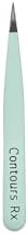 Contours Rx Precision Tweezers - Stainless Steel Needle Nose Tweezers for Eyebrows, Facial Hair & Lash Extensions - Precise Placement of Lids by Design Correcting Strips (3 inch)