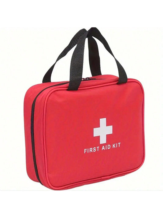 1pc Home/Car Emergency Kit Large Portable Handheld First Aid Bag Outdoor Storage Bag