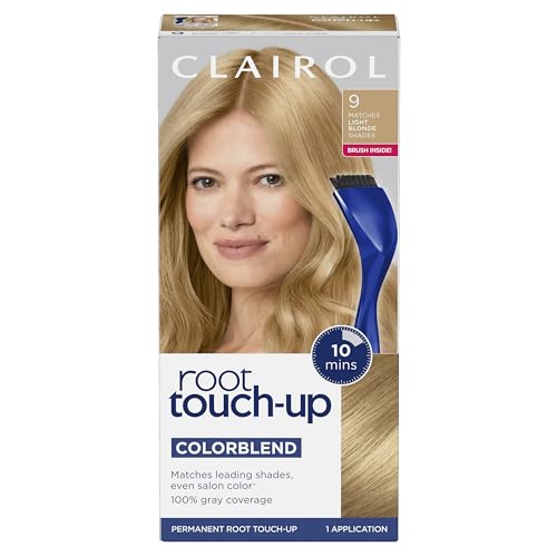 Clairol Root Touch-Up by Nice'n Easy Permanent Hair Dye, 9 Light Blonde Hair Color, Pack of 1