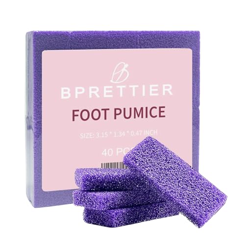 BPrettier Foot Pumice Stone Pumice Stone for Feet Foot Scrubber Sponge Callus Remover Dead Skin,Pedicure Supplies Nail Salon Home Use 40 PCS