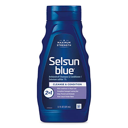 Selsun Blue 2-in-1 Anti-dandruff Shampoo & Conditioner, 11 fl. oz., Maximum Strength 2-in-1 Treatment, Selenium Sulfide 1%