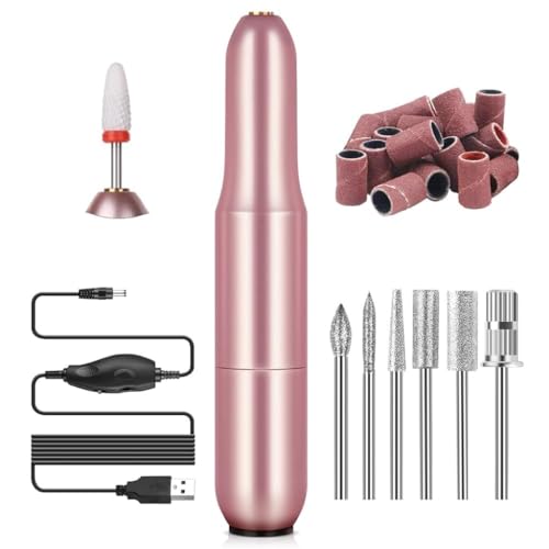 Saviland Electric Nail Drill - Electric Nail File Efile Nail Drill Professional Manicure with 6PCS Nail Drill Bits