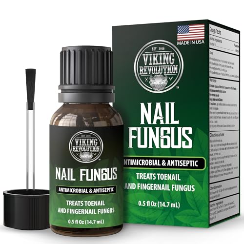Viking Revolution Toenail Fungus Treatment Extra Strength with 1% Tolnaftate OTC - Nail Fungus Treatment for Toenail Tea Tree Oil Fungus Nail Treatment - Athletes Foot Toe Fungus Treatment Oregano Oil