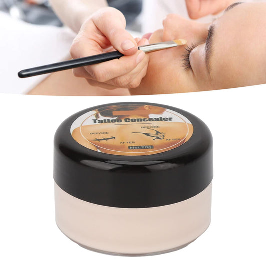 Tattoo Concealer, Portable Waterproof Makeup Skin Scar Dark Bruise Cover Up Makeup Tattoo Cover Up Makeup Spots Birthmark Concealer for Men Women Tattoo Cover Up 0.7oz (Light