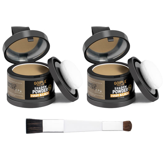 Root Cover Up Powder Hairline Powder for Women Root Touch Up Powder for Bald Spots, Eyebrows, Beard Line, Light-Blonde Hair Fibers for Thinning Hair Shadow Powder 2 Pack (Blonde)