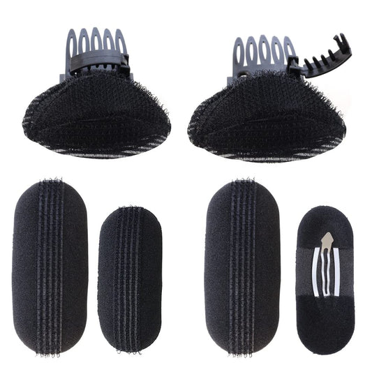 TCOTBE 6 Pcs Women Sponge Volume Bump Inserts Hair Bases Volume Hair Base Set with 2 Hair Bump Up Combs Clips 4 Fluffy Princess Styling Hair Pads Hair Styling Tools for for Women DIY Hairstyles