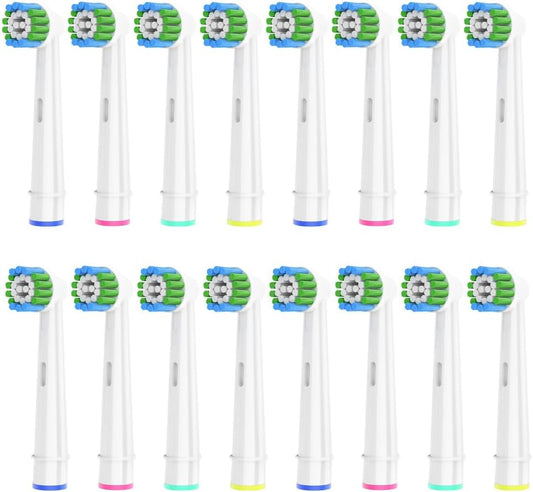 16 Count Precision Replacement Brush Heads Compatible with Braun Oral B Electric Toothbrush, Deep and Precise Cleaning.