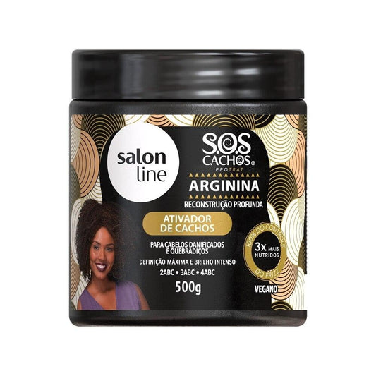 Salon Line - Linha SOS Cachos (Arginina) - Ativador de Cachos Reconstrucao 500 Gr - (SOS Curls (Arginine) Collection - Reconstruction Curl Activator Net 17.63 Oz)