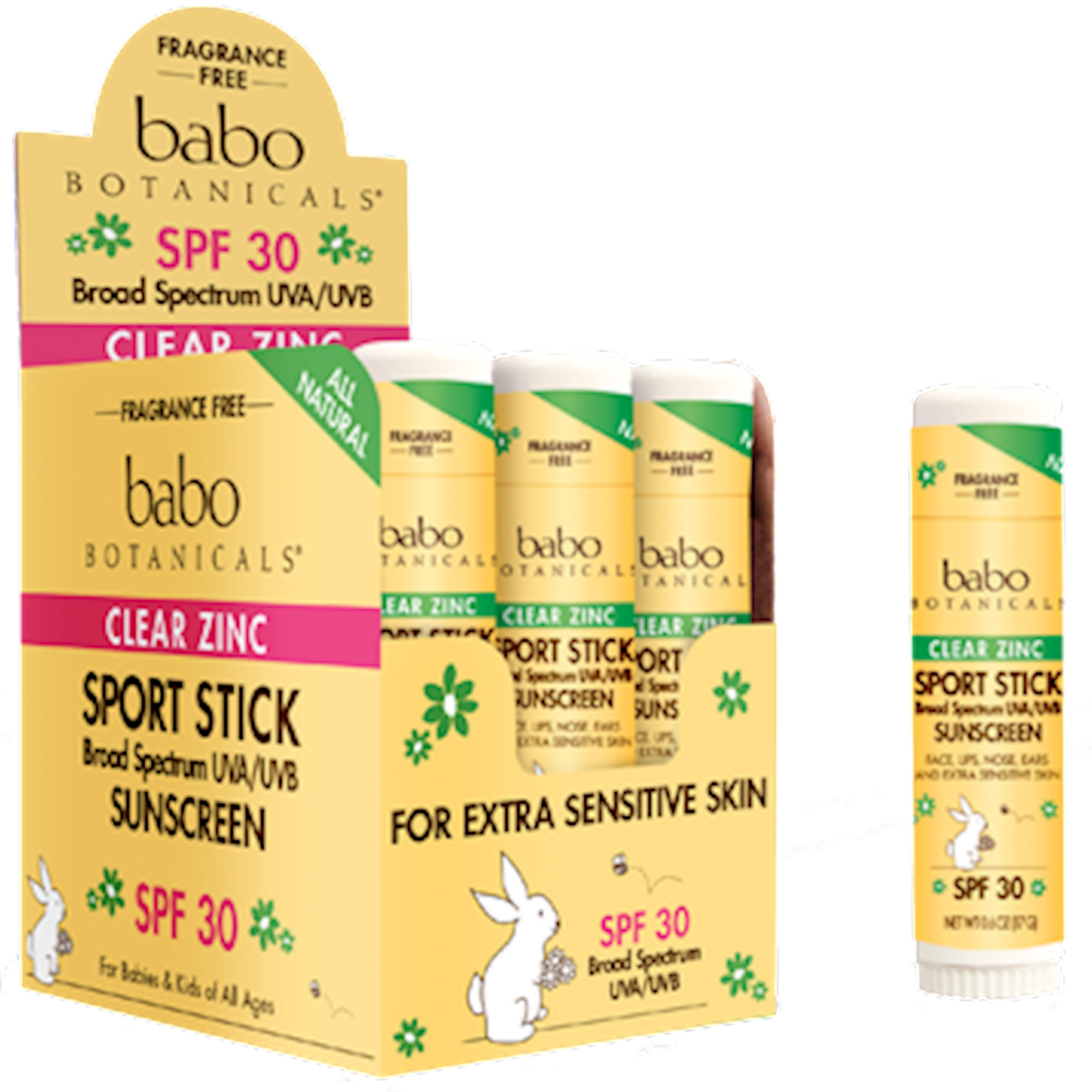 Babo Botanicals Sport Stick Unscented .6 oz