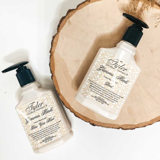 Tyler Candle Company | 8 oz Glamorous Hands Luxury Hand Lotion | Various Scents