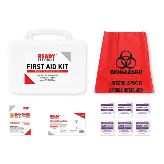 WorkSafeBC BC Personal First Aid Kit with Plastic Box (Early Expiration- 09/24)