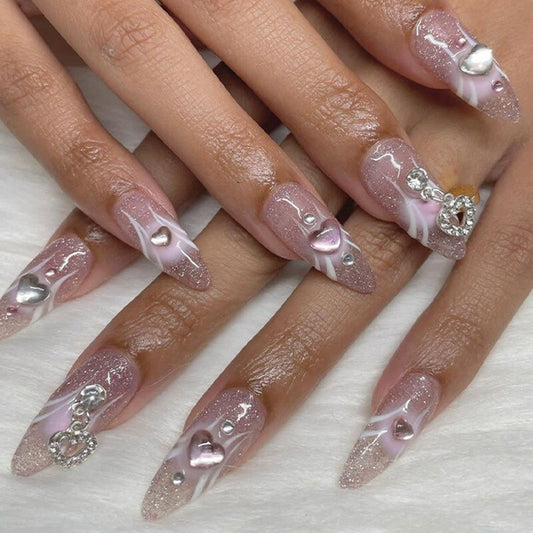 24pcs Long Coffin False Nails